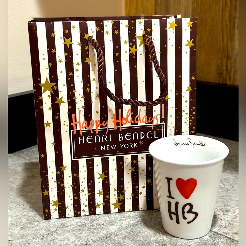 Henri Bendel 8oz cup & Holiday gift bag